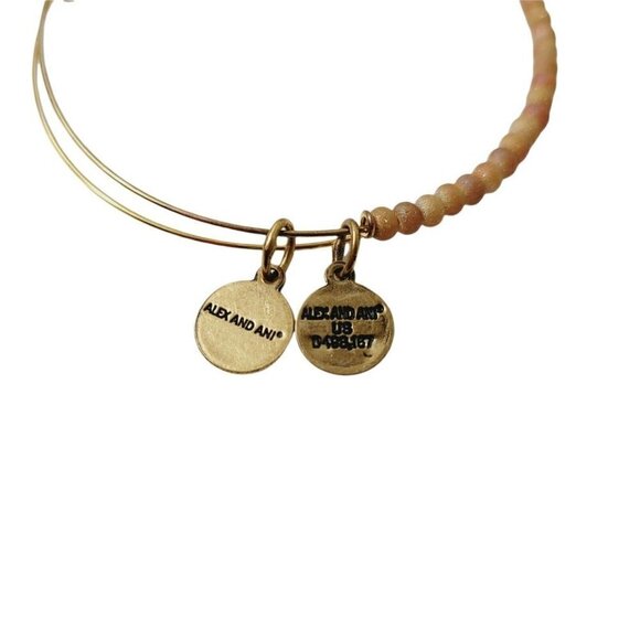 2 Alex and Ani Ether Beaded Bracelets Violet Silver & Nectar Gold Rafaelian - Picture 6 of 9